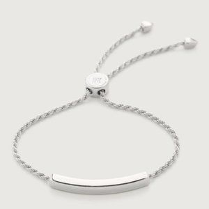 Linear Chain Silver Bracelet Monica Vinader - engraved